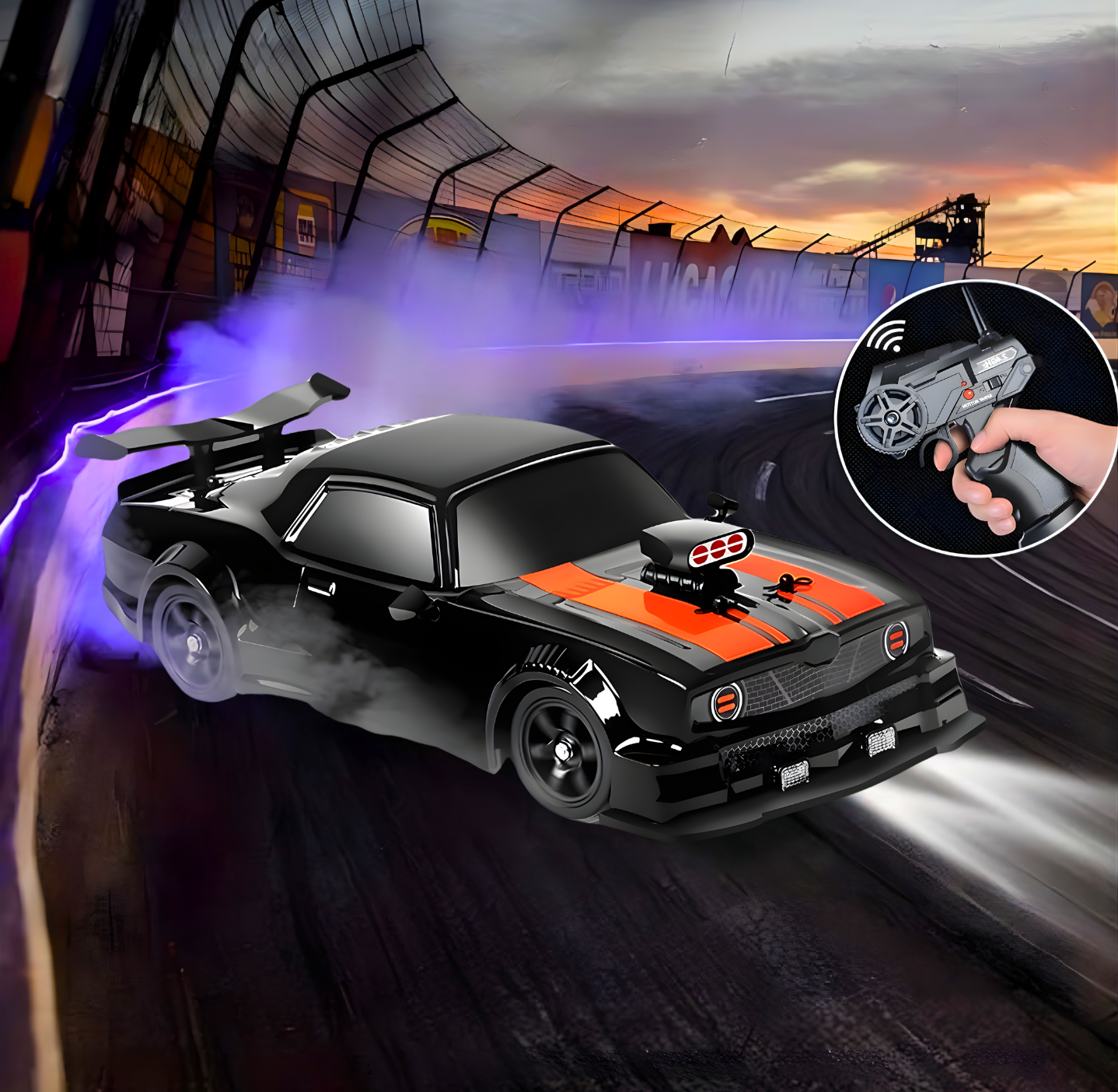 Carro De Drift 4x4 A Control Remoto Mustang Clásico