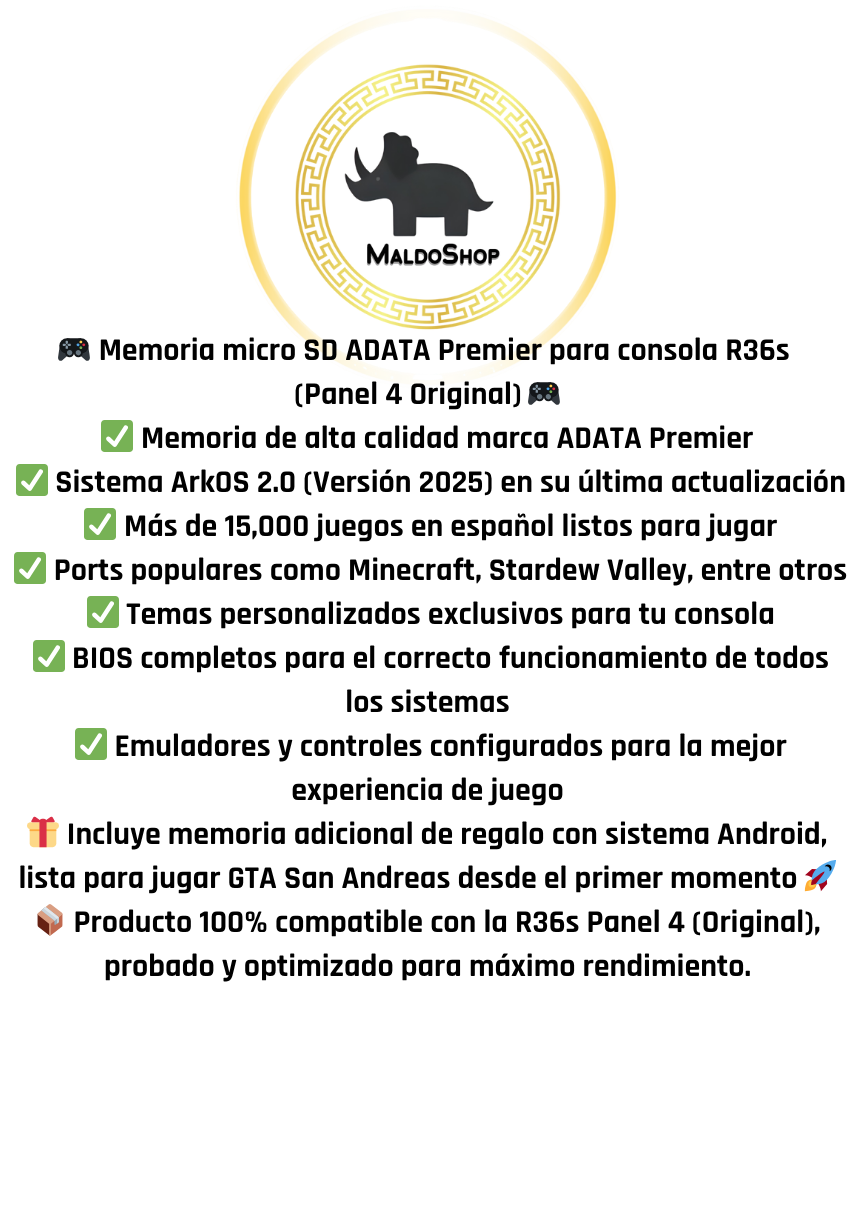 Tarjeta Memoria Micro SD Marca ADATA Premier Para consola R36S Panel 4 (Original) Envió Gratis