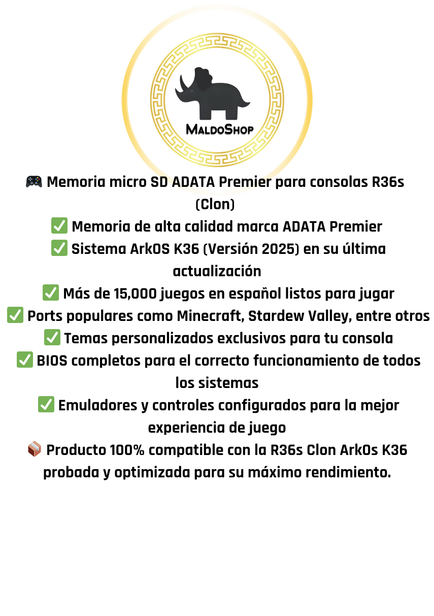 Tarjeta Memoria Micro SD Marca ADATA Premier Para consola R36S Clon ArkOs K36 (Envió Gratis)